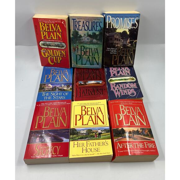 Romance Paperback Book Lot 10 Belva Plain Historical Southern Secrecy Golden Cup - Picture 3 of 4